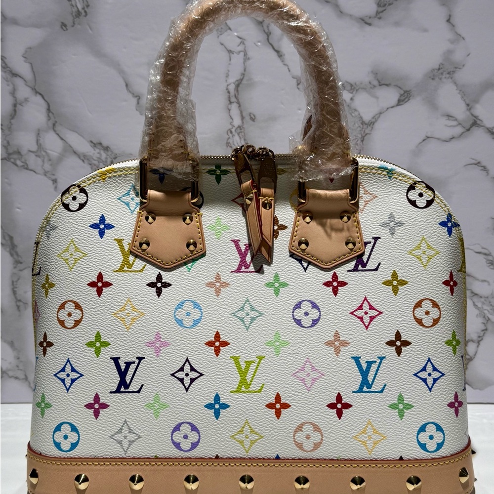 Louis Vuitton x Takashi Murakami Alma PM Blanc White